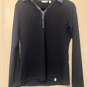 Navy Long Sleeve Golf Shirt